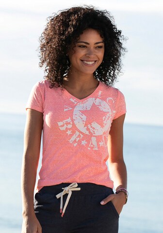 T-shirt VENICE BEACH en orange : devant