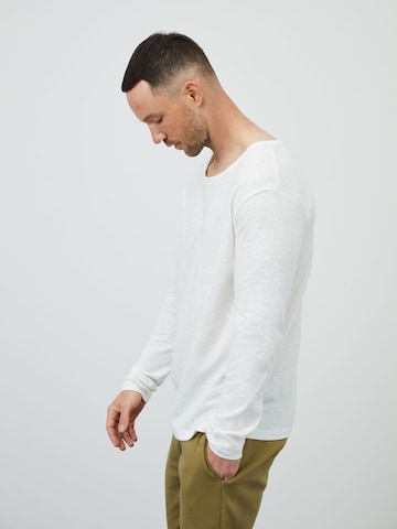 DAN FOX APPAREL قميص 'Lino' بلون أبيض