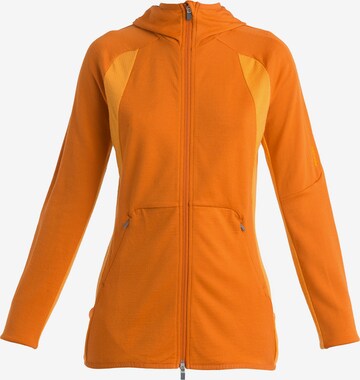 ICEBREAKER Sportsweatjacke 'Quantum ZoneKnit' in Orange: predná strana