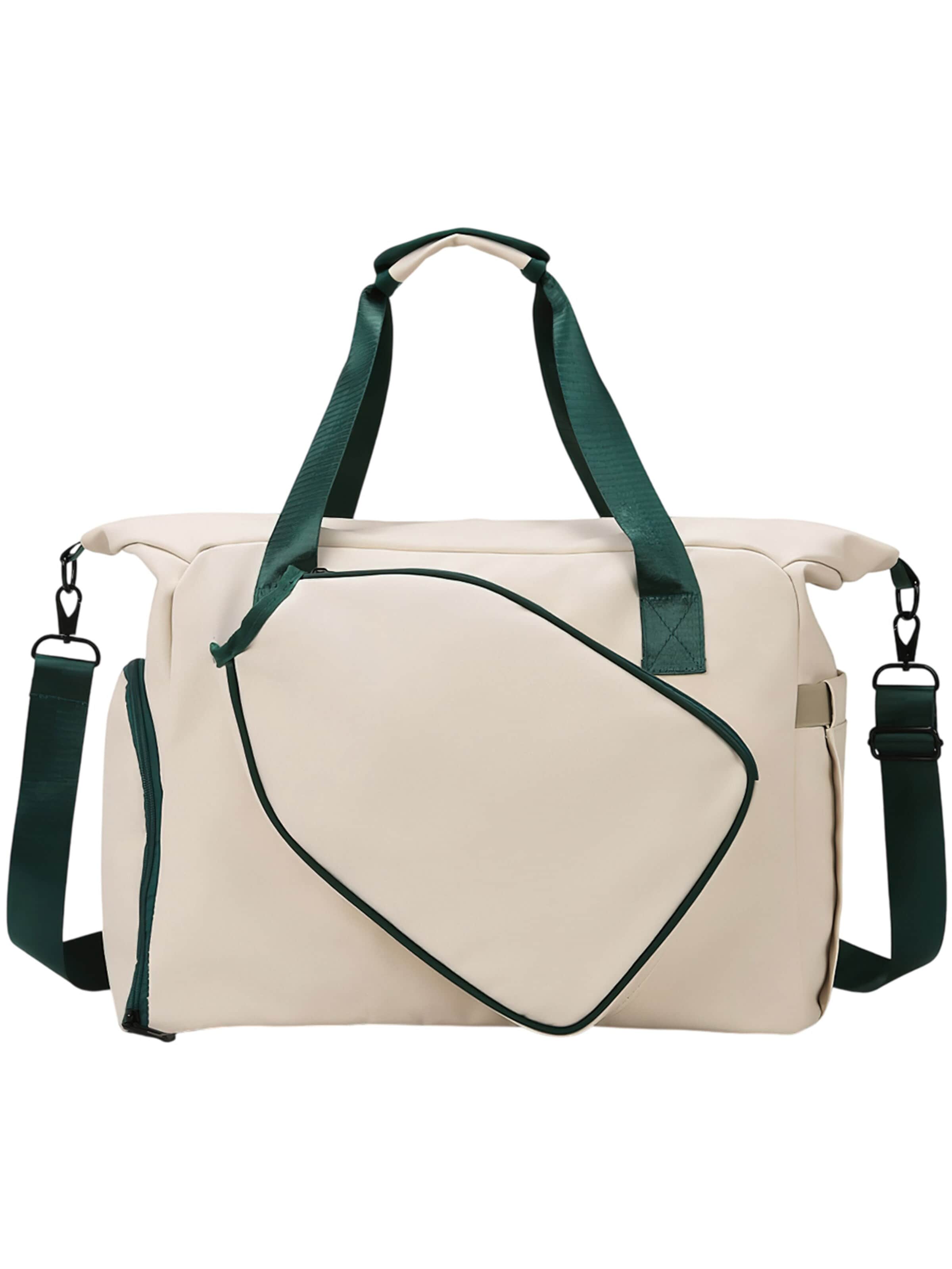 Magicshe Gym Bag 'Wasserabweisende Sporttasche mit Schuhfach Nassfach Schlägerfach' in White: front