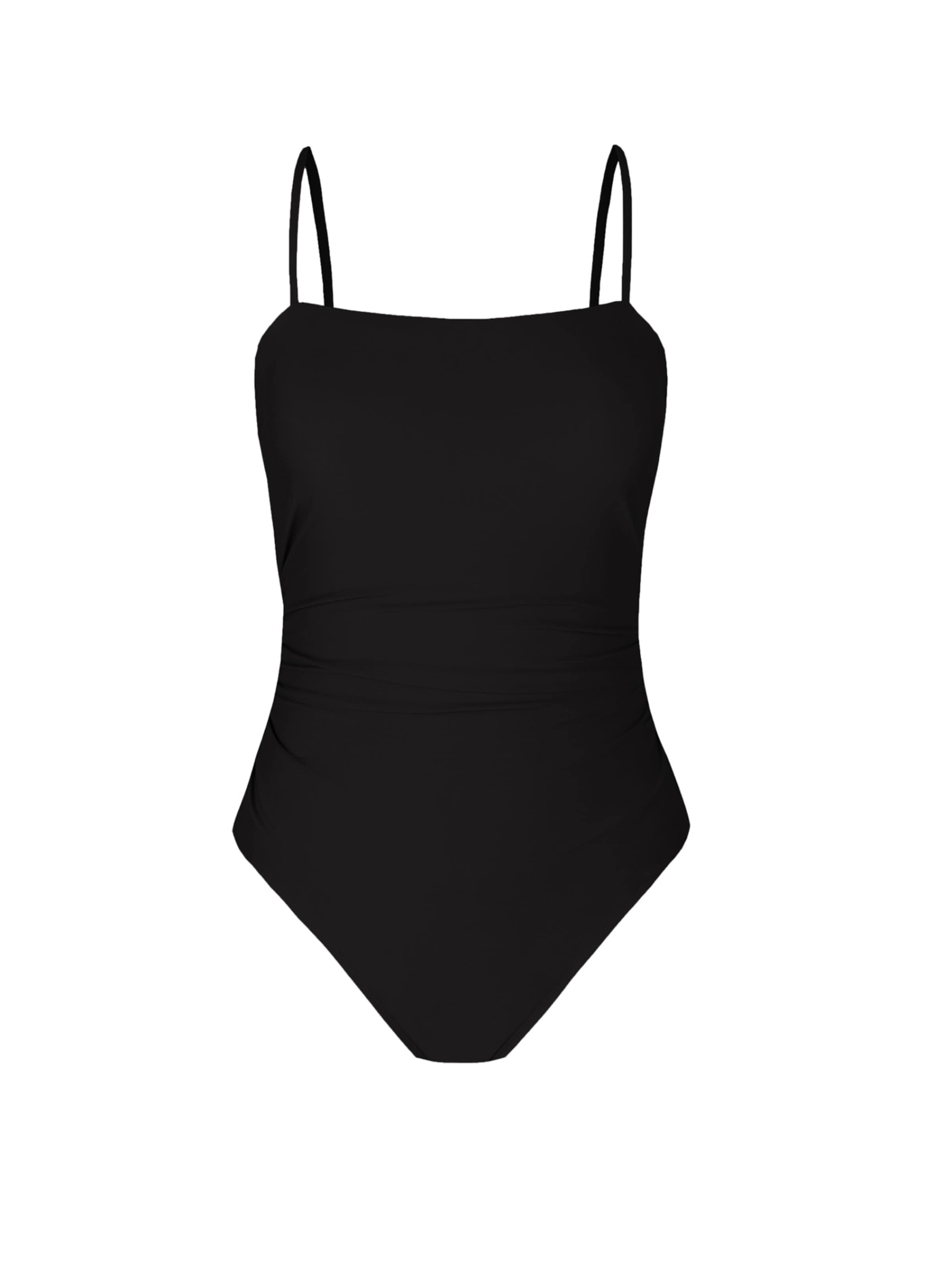 Cupshe Badeanzug 'Black-DAA12E3G007AA/Orange-CAA12E3K025CK'‌ in Schwarz: Vorderseite