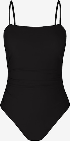 Cupshe Badeanzug 'Black-DAA12E3G007AA/Orange-CAA12E3K025CK' in Schwarz: Vorderseite