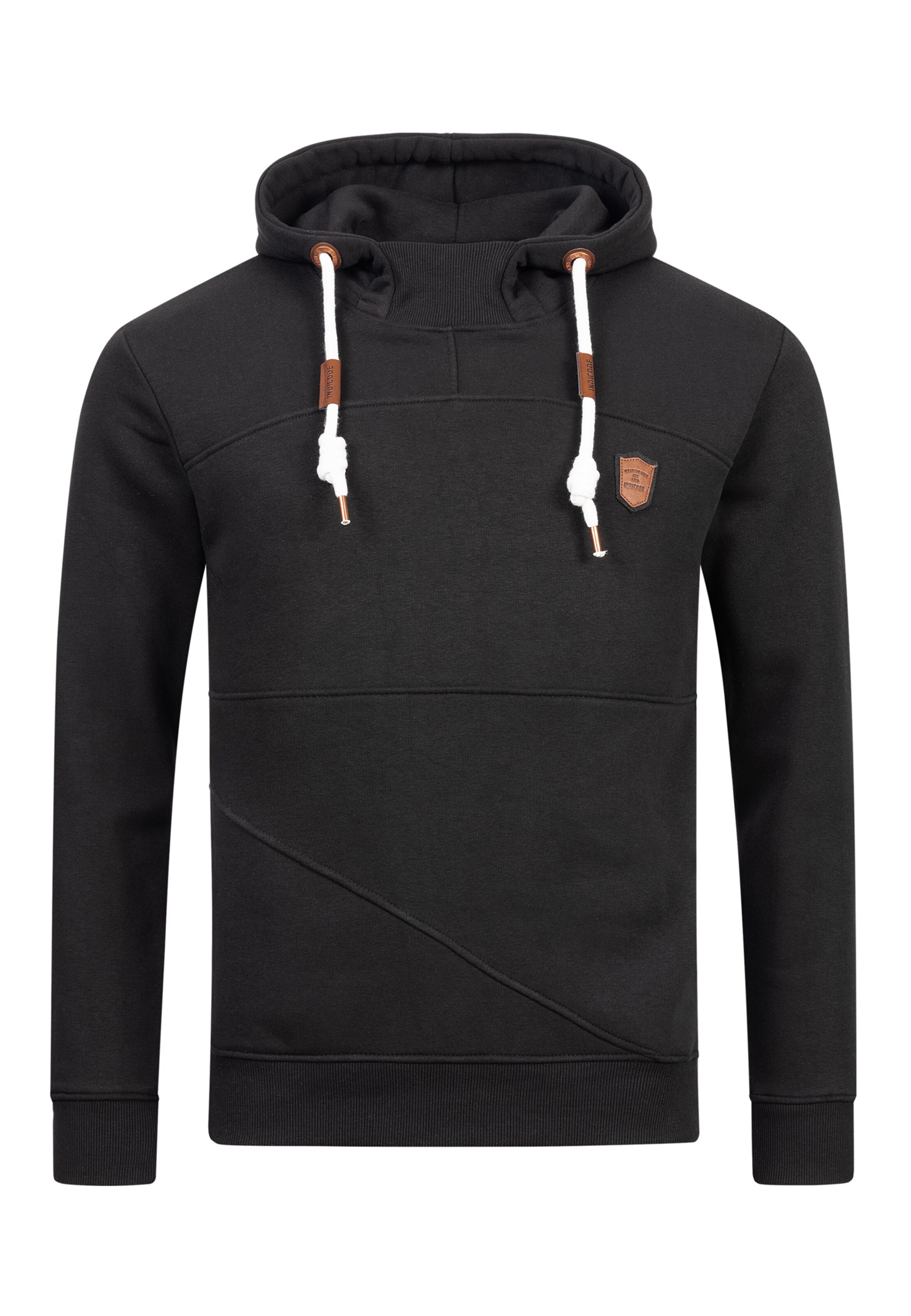 INDICODE JEANS Pullover 'Meza' in Schwarz: Vorderseite