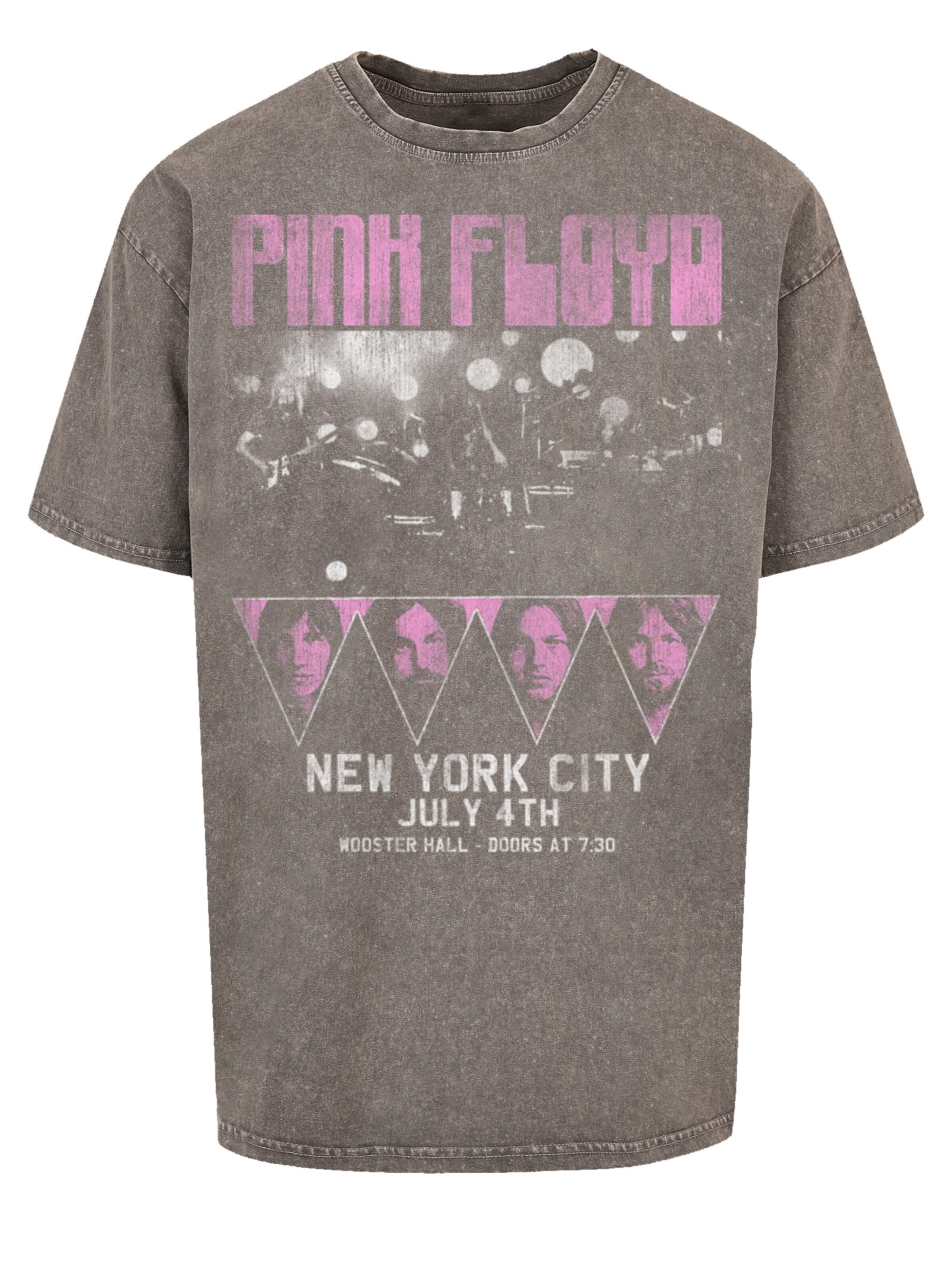 T-Shirt 'Pink Floyd' F4NT4STIC en gris : devant