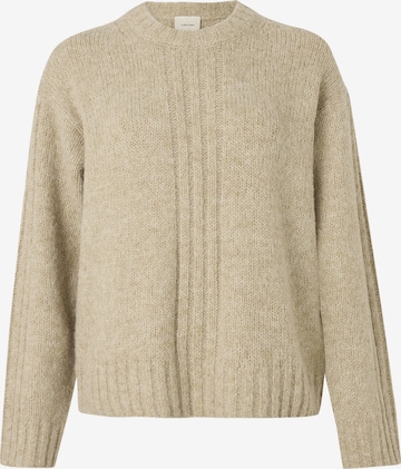 Pull-over Calvin Klein en beige : devant