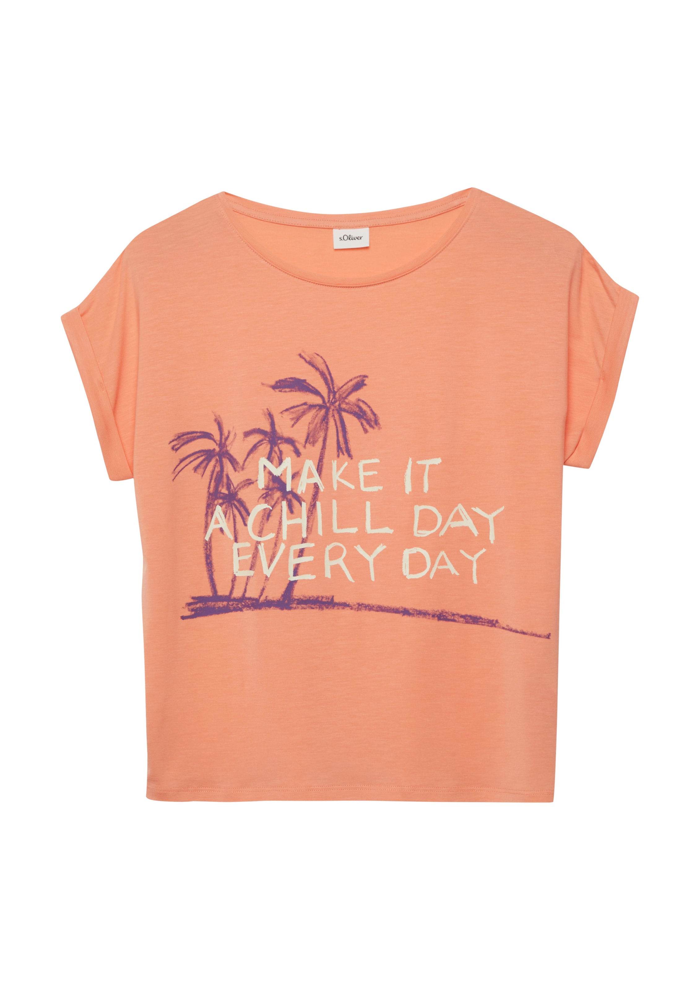 s.Oliver Shirt in Oranje: voorkant