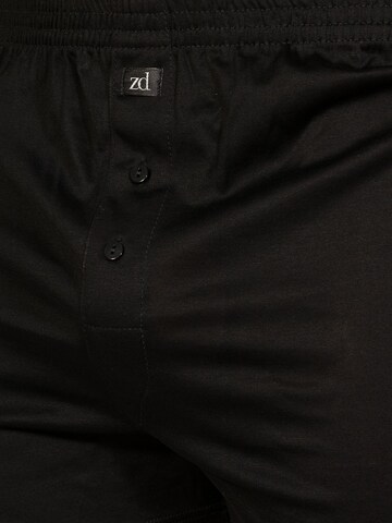 Boxers 'Button Boxer Mercerized Cotton' zd ZERO DEFECTS en noir