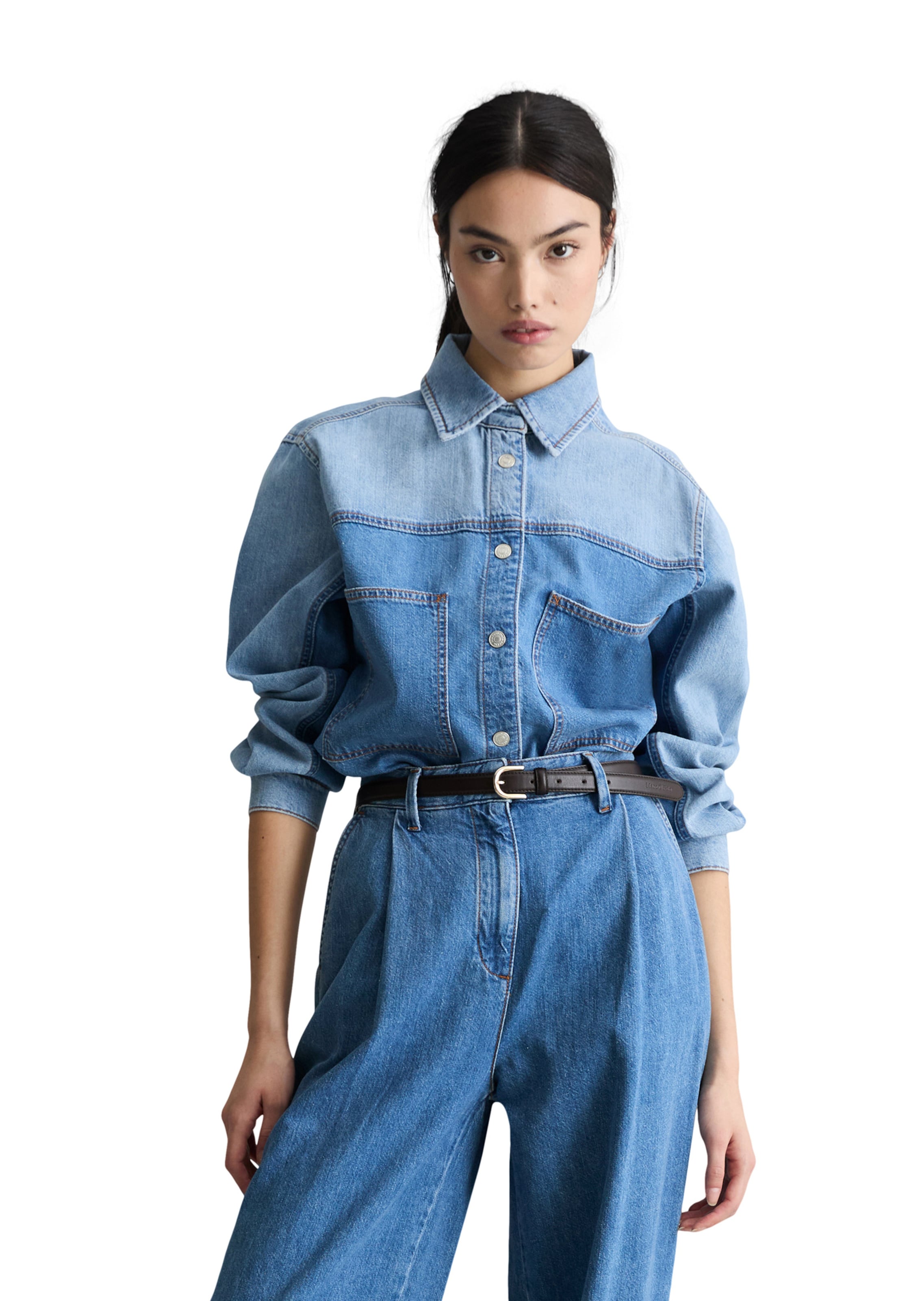 Marc O'Polo DENIM Blouse in Blue: front
