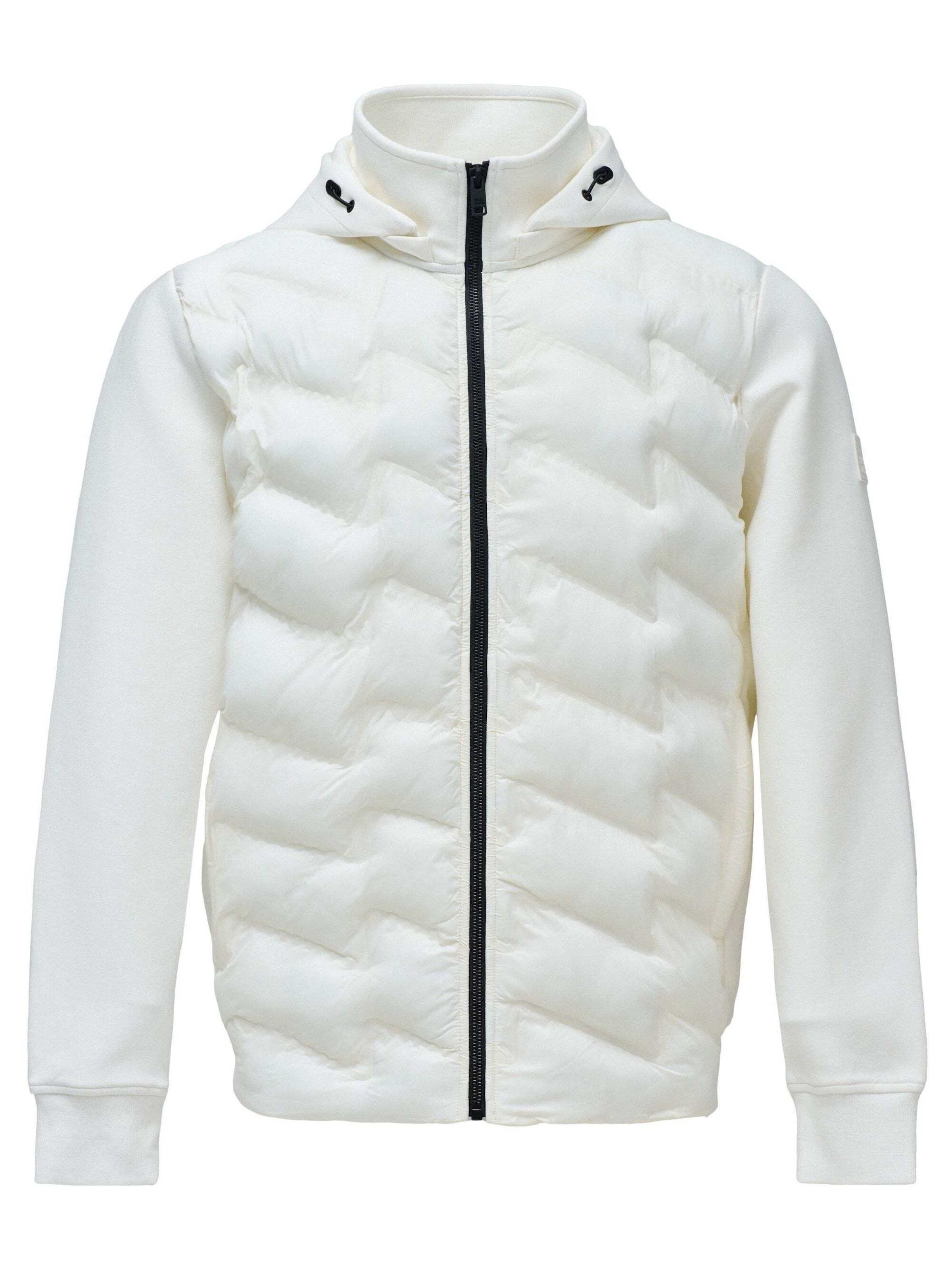 Salsa Jeans Winter Jacket 'Zip-Thru Padded Jumper Hoodie' in White, Item view