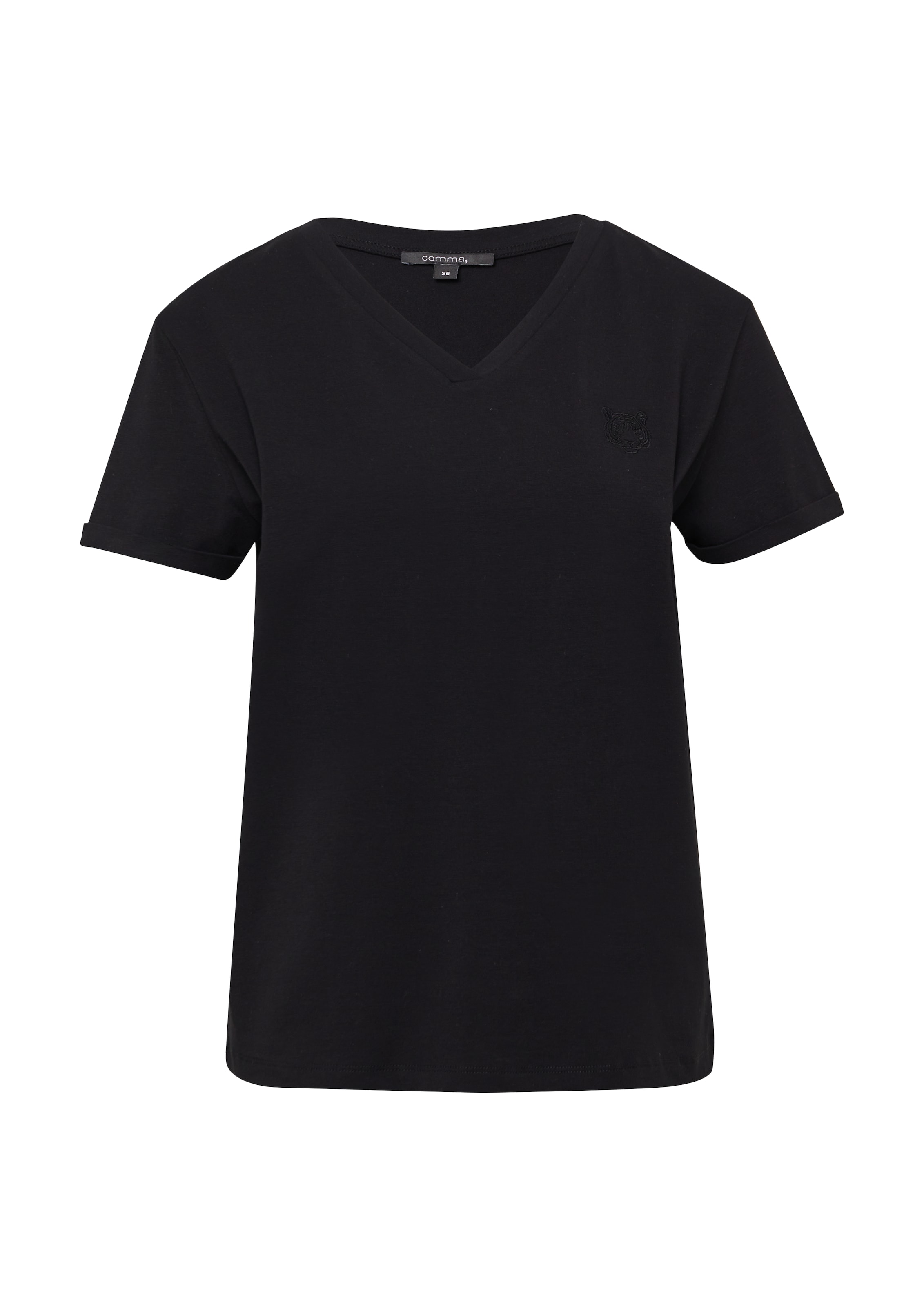 COMMA T-Shirt in schwarz, Produktansicht