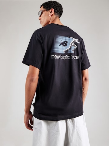 juoda new balance Marškinėliai 'Chrome Runner': priekis