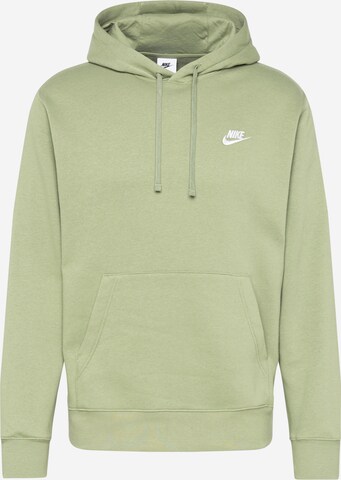 Nike Sportswear - Regular Fit Sweatshirt 'Club Fleece' em verde: frente