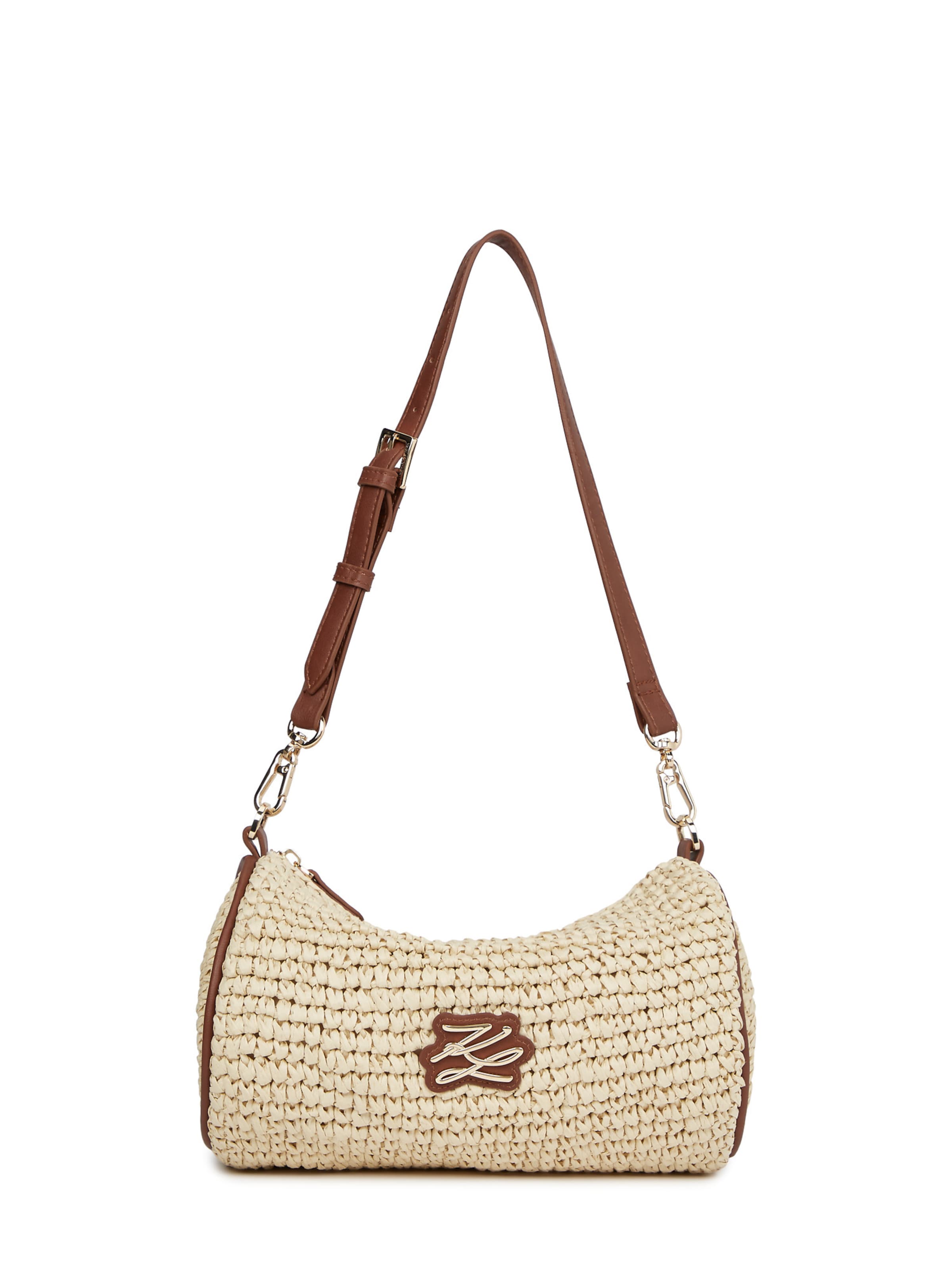 Sac de plage Karl Lagerfeld en beige : devant