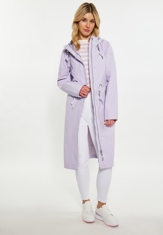 Schmuddelwedda Between-Seasons Coat in Purple: front