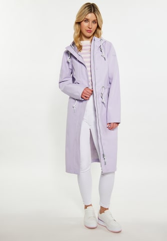 Schmuddelwedda Between-Seasons Coat in Purple: front