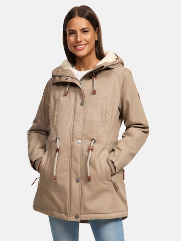 NAVAHOO Winterjas 'Ireliaa' in Beige: voorkant