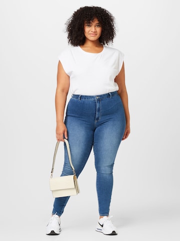 ONLY Curve Skinny Jeans in Blauw