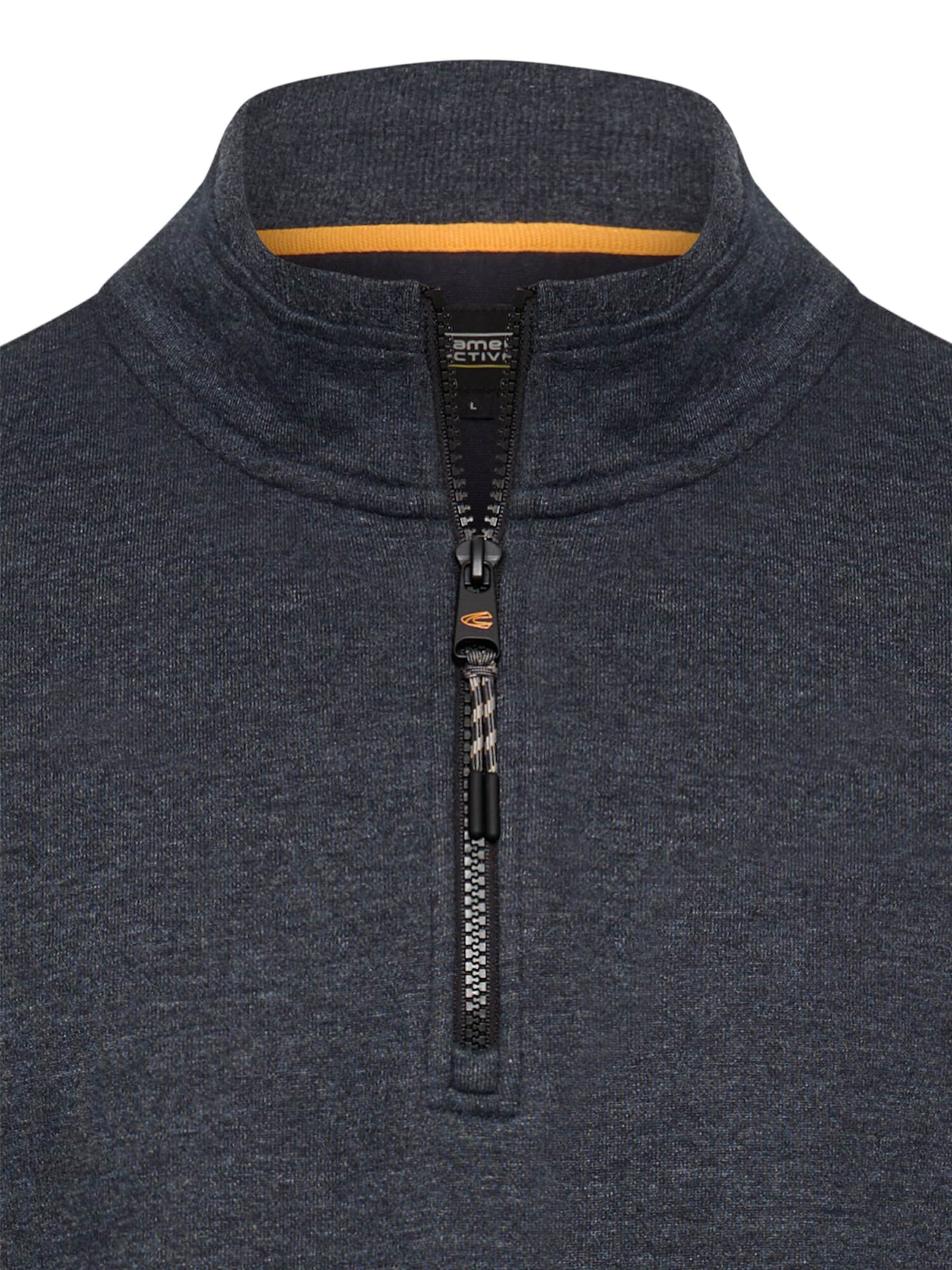 CAMEL ACTIVE Sweatshirt mit Troyerkragen in Blau