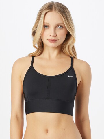 NIKE Bustier Sport bh 'Indy' in Zwart: voorkant