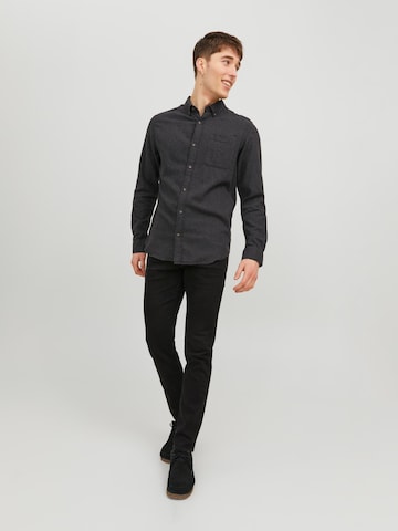 JACK & JONES Úzky strih Košeľa 'JJEClassic' - Sivá