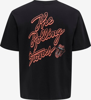 Only & Sons T-Shirt 'ROLLING STONES' in Schwarz