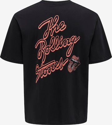 Only & Sons T-Shirt 'ROLLING STONES' in Schwarz