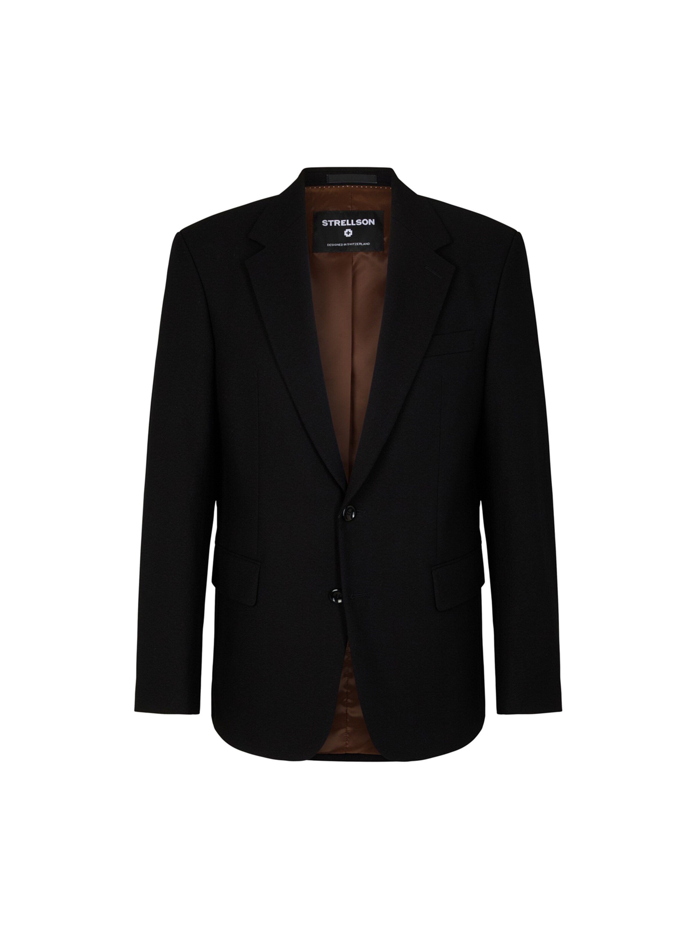 STRELLSON Regular fit Business-colbert 'Reece' in Zwart: voorkant