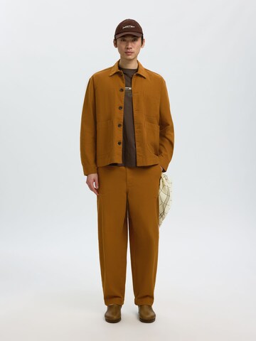 SELECTED Barrel Pants in Brown