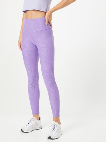 Skinny Pantaloni sport 'Selenite' de la Onzie pe mov: față