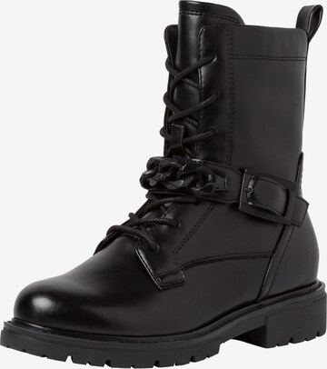 JANA Lace-Up Ankle Boots in Black: front