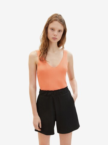 TOM TAILOR DENIM Knitted top in Orange: front