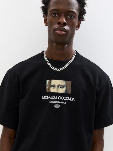 Pull&Bear Shirt 'LA GIOCONDA' in Black