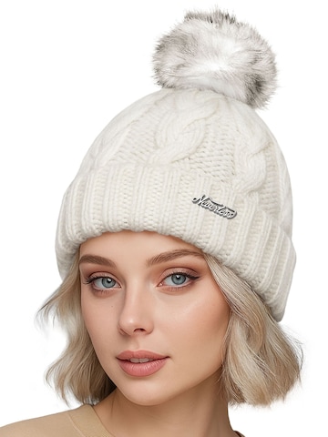 Neverless Mütze 'Caren' in Beige: Vorderseite