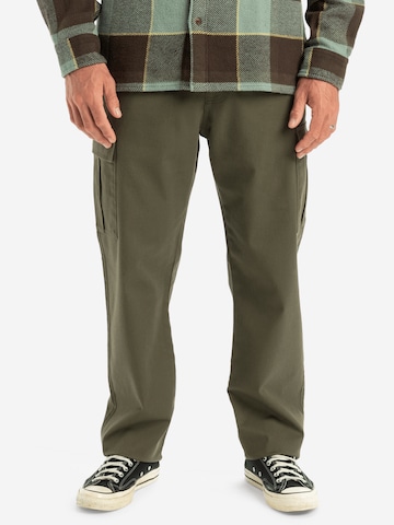 Regular Pantalon cargo 'Taxer' QUIKSILVER en vert : devant