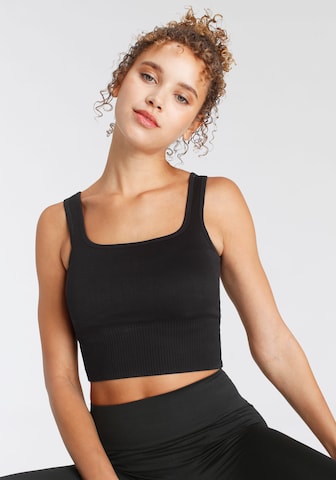 FAYN SPORTS Bralette Sports Bra in Black: front