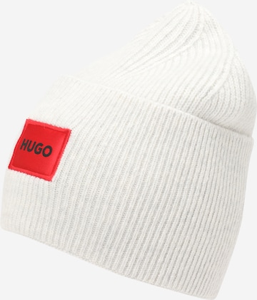 HUGO Red Beanie 'Xaff 6' in White: front