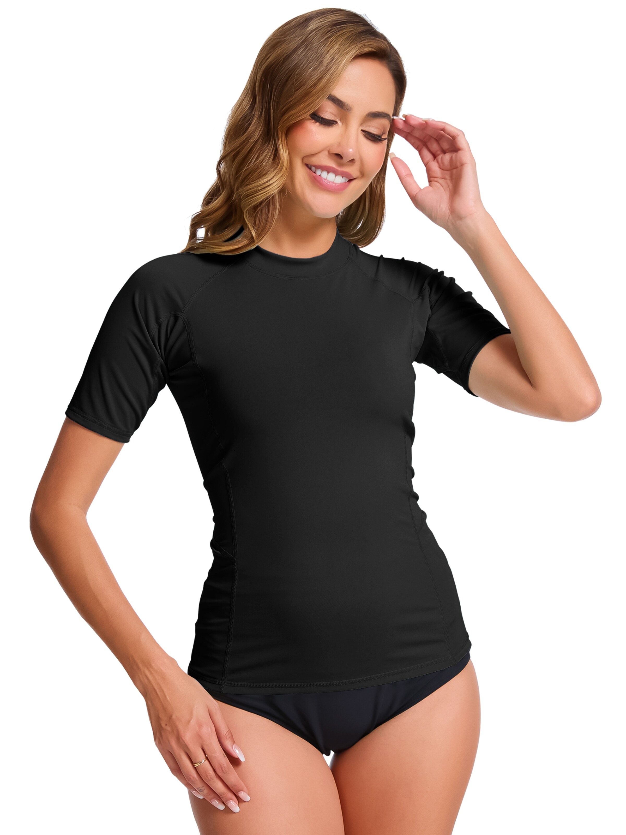 MEETWEE T-shirt Tankinitop in Zwart