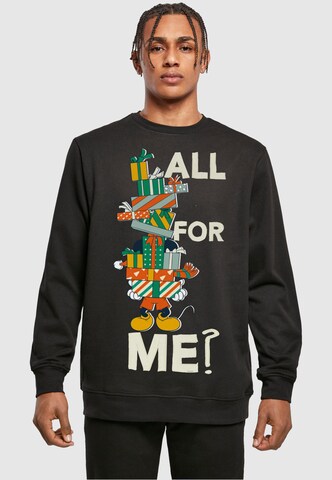 Sweat-shirt 'Mickey Mouse - Presents All For Me' ABSOLUTE CULT en noir : devant