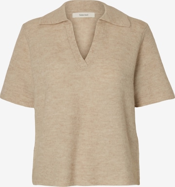 SELECTED - Jersey 'SLFLulu' en beige: frente