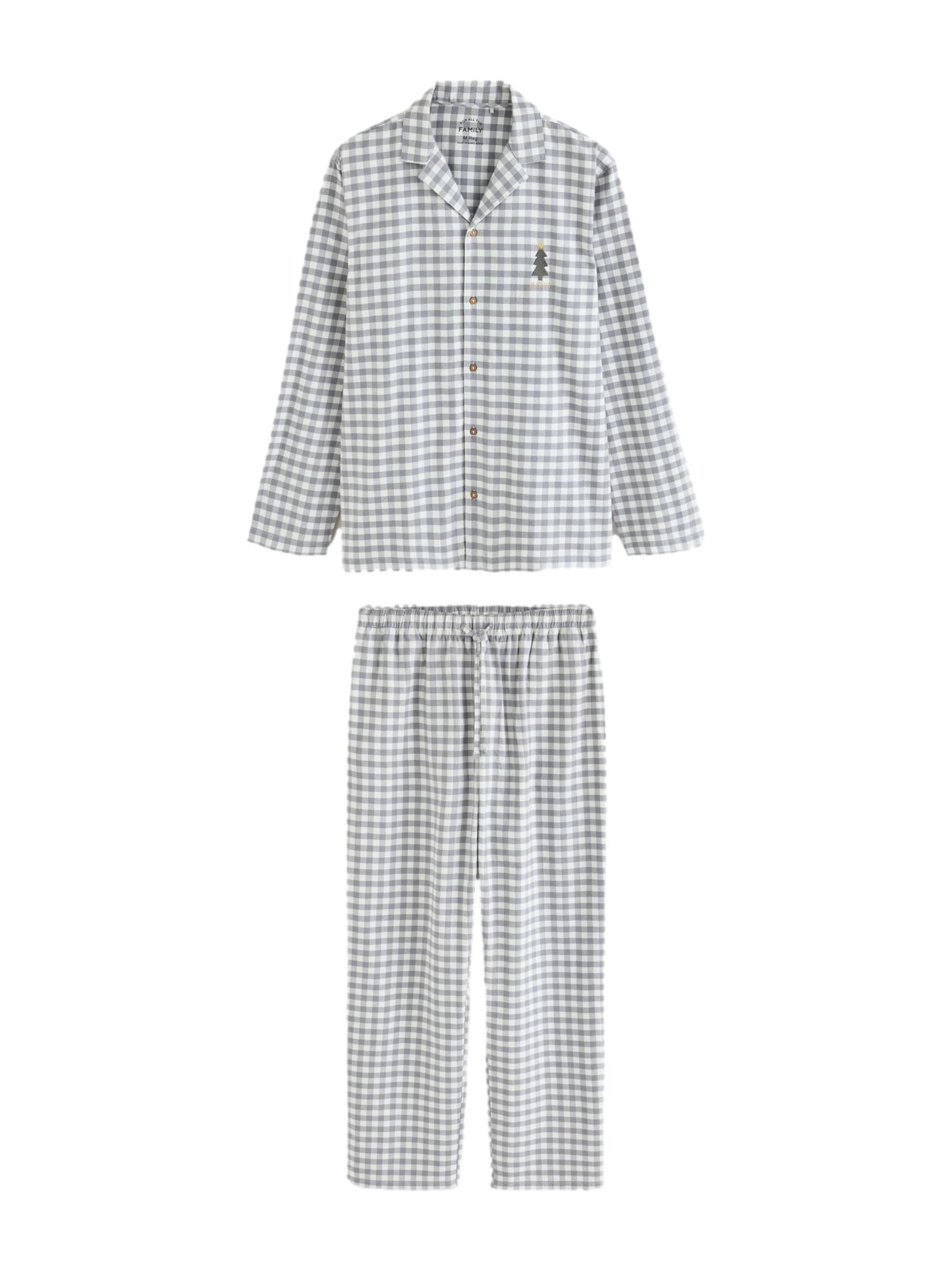 Pijama lungă de la Next pe gri: față