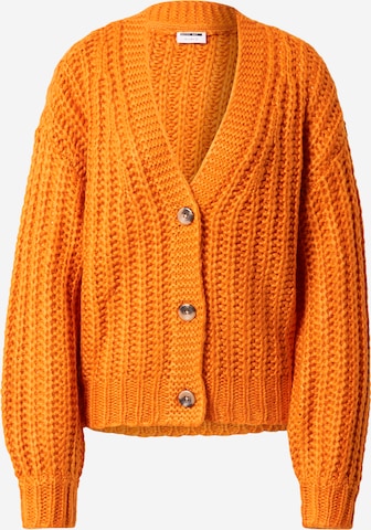 Noisy may Knit Cardigan 'STEVE' in Orange: front