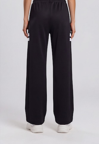 Sergio Tacchini Wide leg Broek 'Donatello 2' in Zwart