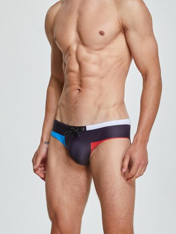 SEOBEAN Athletic Swim Trunks in Black