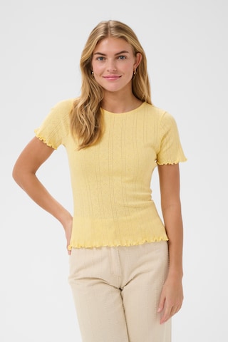 SAINT TROPEZ - Top 'SZGru' em amarelo: frente