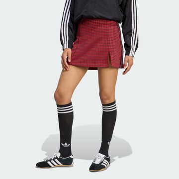 Jupe 'Houndstooth' ADIDAS ORIGINALS en rouge : devant