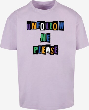 Merchcode T-Shirt 'Please' in Lila: predná strana