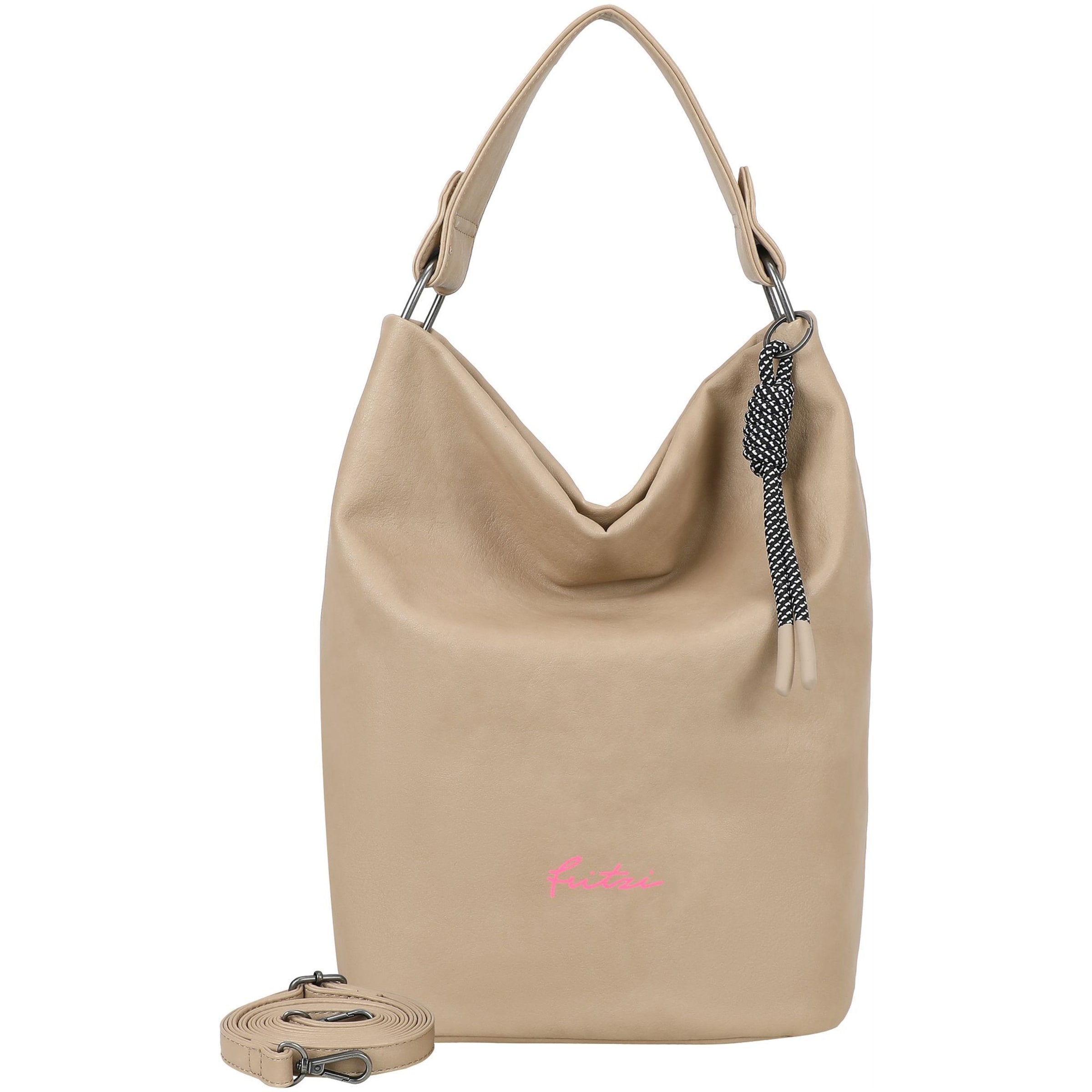 Borsa a sacco 'Lou' di Fritzi aus Preußen in beige: frontale