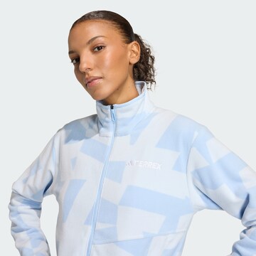 ADIDAS TERREX - Chaqueta polar funcional 'Multi Printed Full-Zip Fleece' en azul