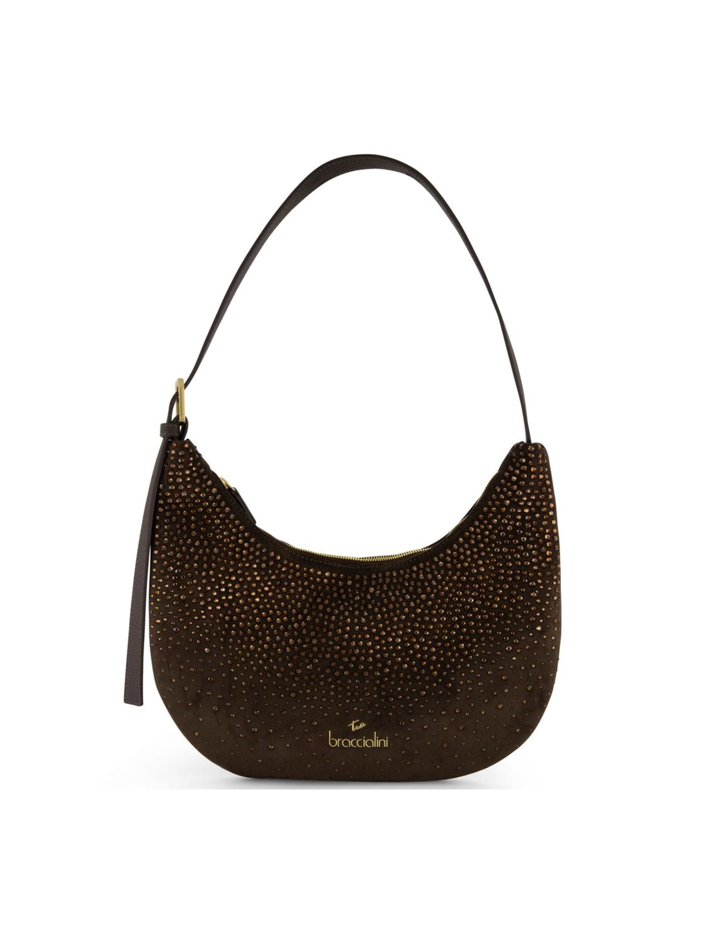 Braccialini - Bolso de hombro 'Beth Strass' en marrón: frente