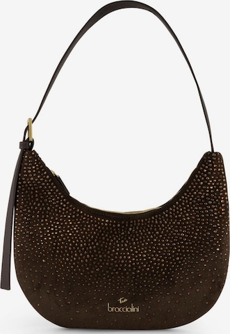Braccialini - Bolso de hombro 'Beth Strass' en marrón: frente